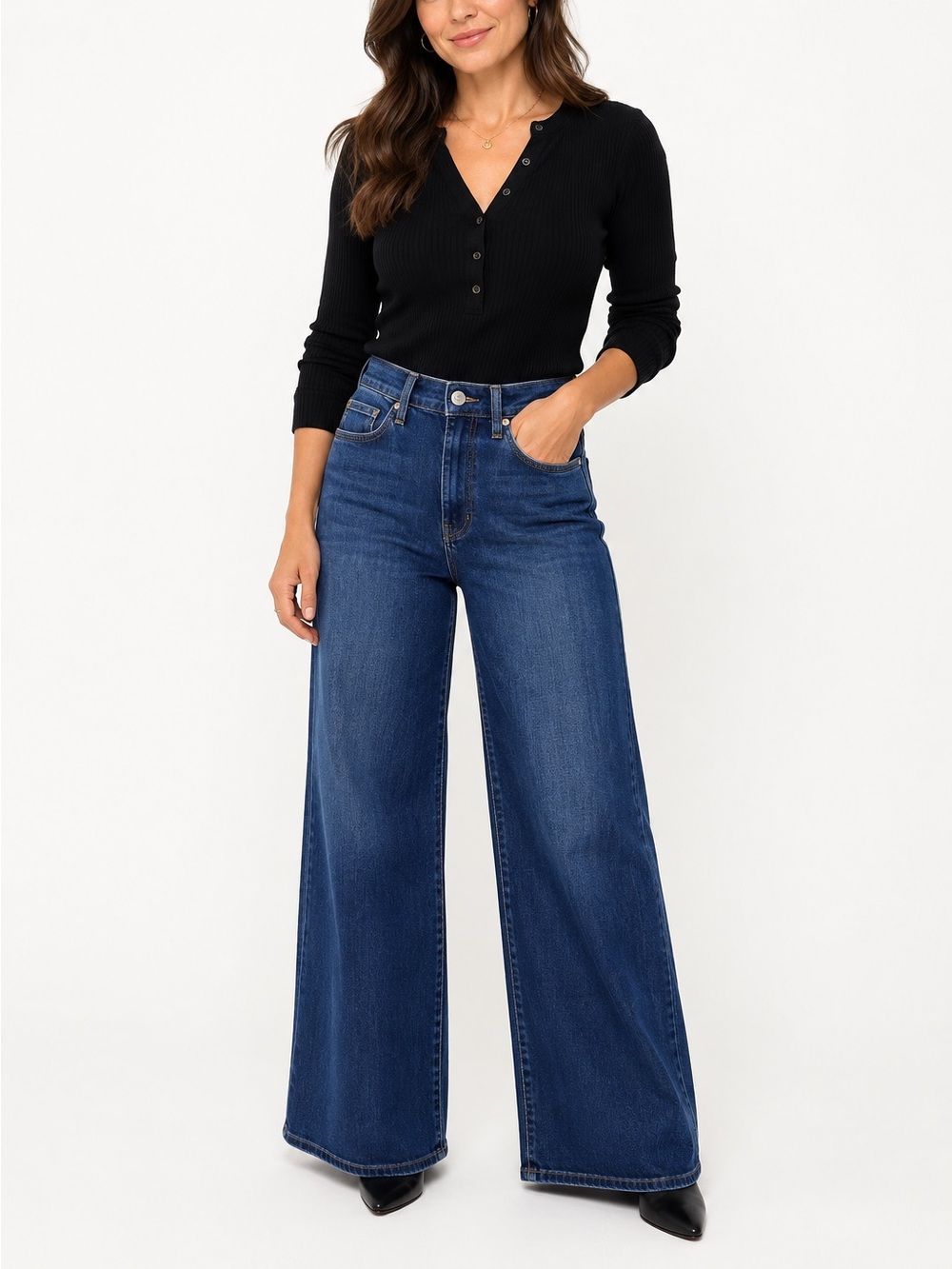 Frame Le Slim Palazzo Blue Jeans size 28